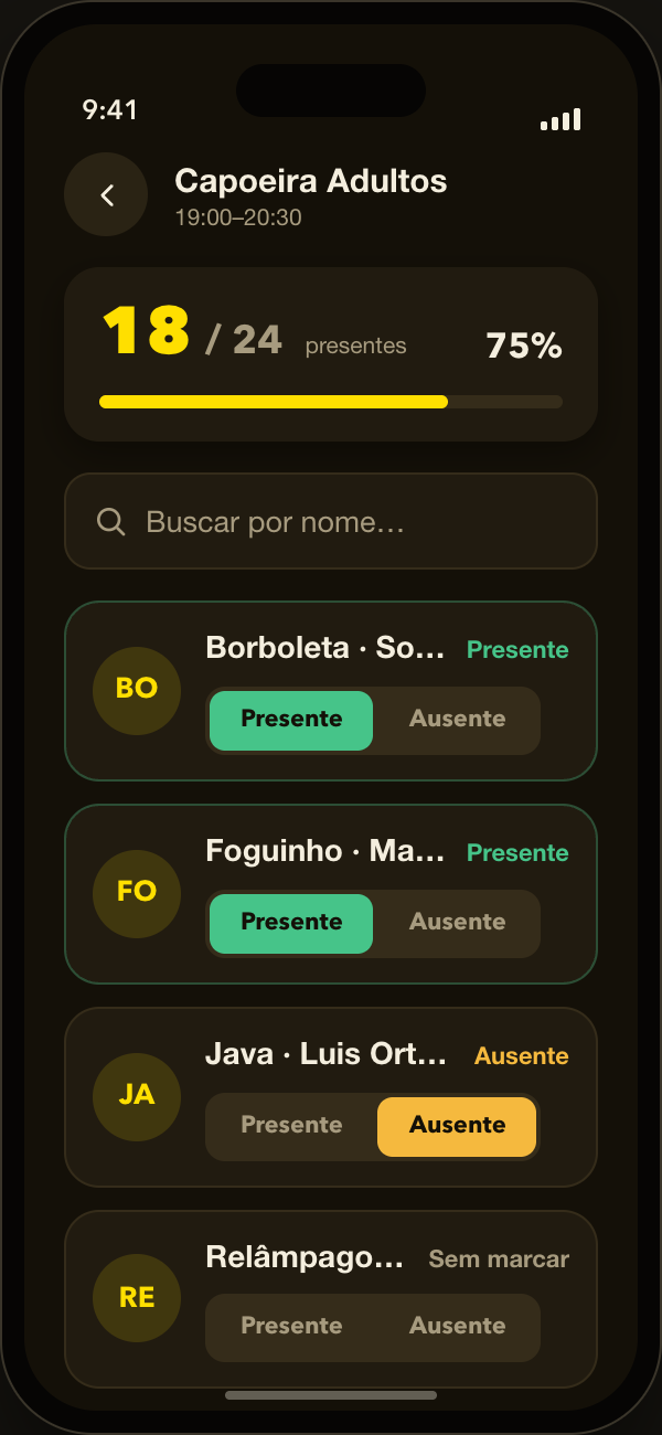 Faça a chamada sem cadernos