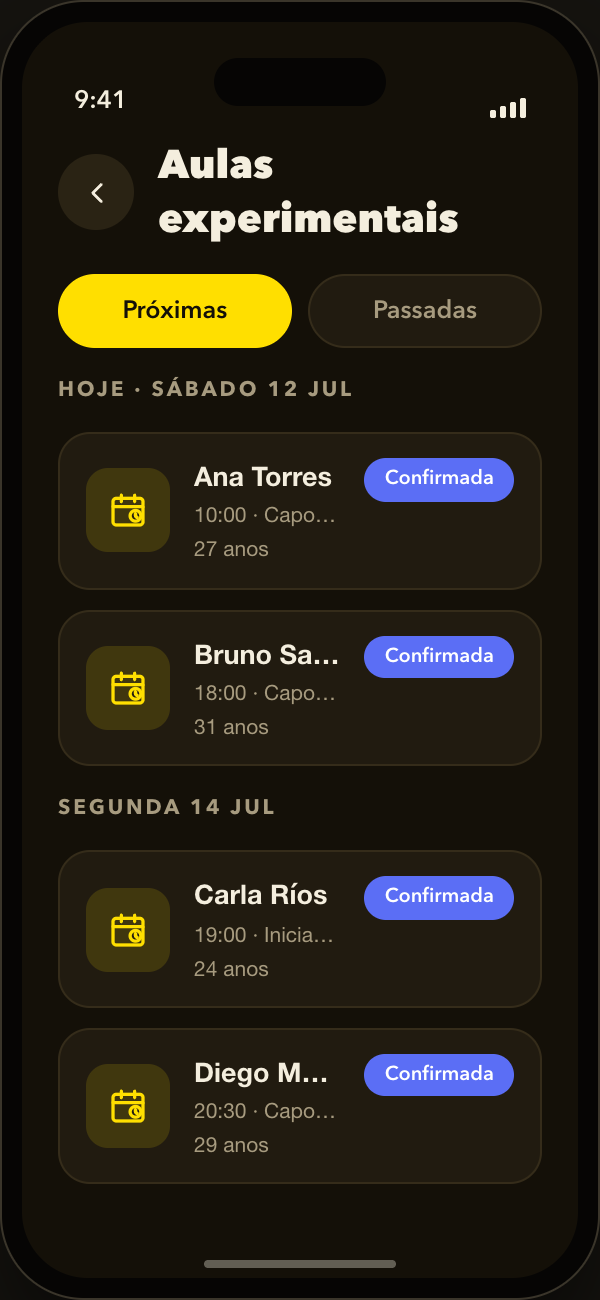 Acompanhe suas aulas experimentais