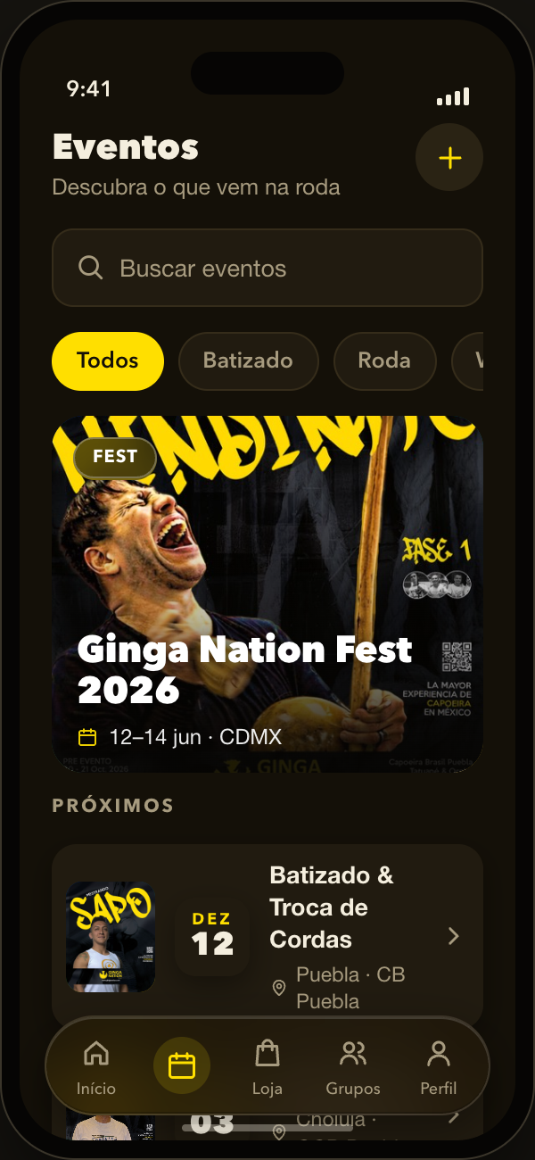 Encontre sua próxima roda ou batizado