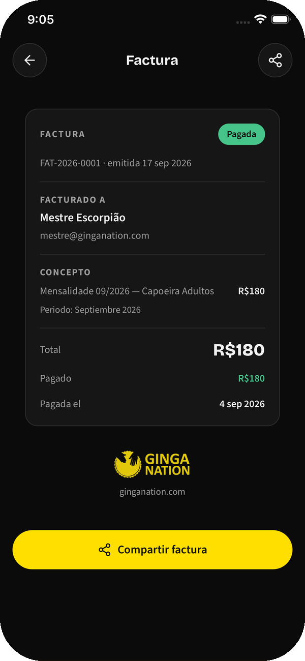 Charge and invoice