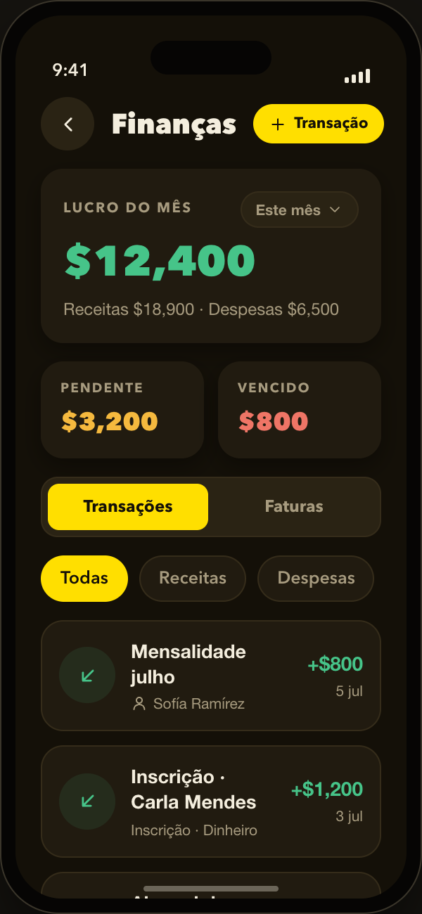 Cobre e controle as contas da sua escola