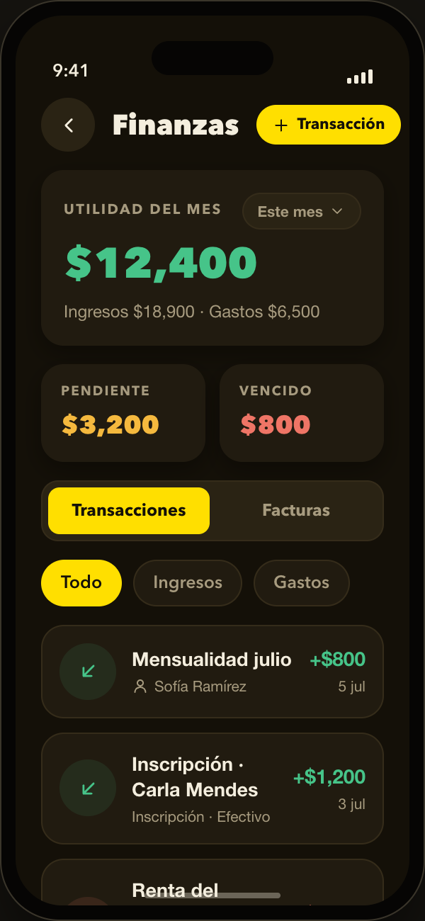 Cobra y lleva las cuentas de tu escuela