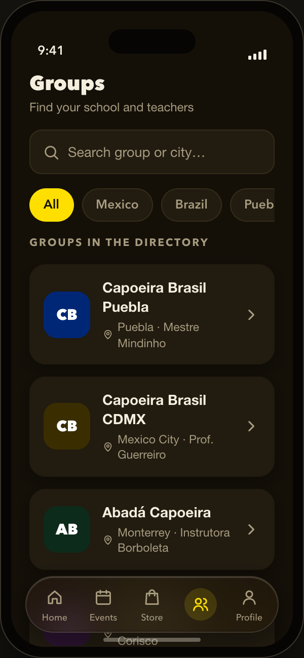 Find a group near you and start training