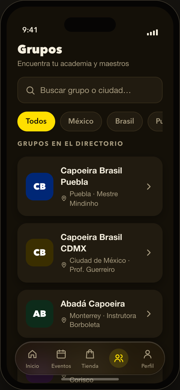 Encuentra un grupo cerca y empieza a entrenar