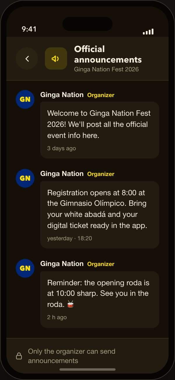 Live it on the event wall